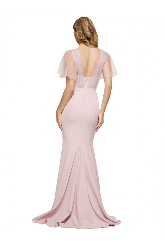 Sheath Sweetheart Stretch Crepe & Tulle Long Mauve Formal Evening Gown / Prom Dress / Bridesmaid Dress Sydney