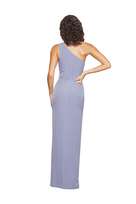 Sheath One Shoulder Stretch Crepe Long Smoke Blue Formal Evening Gown / Prom Dress / Bridesmaid Dress Sydney