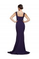 Sheath Square Neck Stretch Crepe Sweep Train Dark Navy Semi Formal Evening Dress / Prom Dress / Bridesmaid Dress Sydney