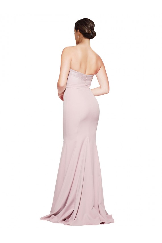 Sheath Strapless Stretch Crepe Sweep Train Mauve Formal Evening Gown / Prom Dress / Bridesmaid Dress Sydney