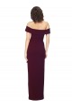 Sheath Square Neck Stretch Crepe Long Burgundy Gold Formal Evening Gown / Prom Dress / Bridesmaid Dress Sydney