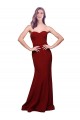 Sheath Strapless Stretch Crepe Long Burgundy Formal Evening Gown / Prom Dress / Bridesmaid Dress Sydney