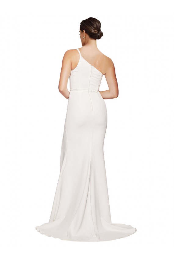 Sheath Strapless Stretch Crepe Sweep Train Ivory Semi Formal Evening Dress / Prom Dress / Bridesmaid Dress Sydney