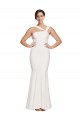 Sheath Square Neck Stretch Crepe Long Ivory Formal Evening Gown / Prom Dress / Bridesmaid Dress Sydney