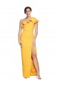 Sheath One Shoulder Stretch Crepe Long Saffron Formal Evening Gown / Prom Dress / Bridesmaid Dress Sydney