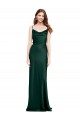Sheath Cowl Neck Stretch Satin Long Hunter Black Tie Evening Gown / Prom Dress / Bridesmaid Dress Sydney