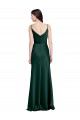 Sheath Cowl Neck Stretch Satin Long Hunter Black Tie Evening Gown / Prom Dress / Bridesmaid Dress Sydney