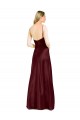 A-Line V-Neck Stretch Satin Long Burgundy Gold Bridesmaid Dress / Evening Dress Sydney