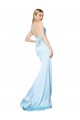 Mermaid V-Neck Stretch Satin Long Light Sky Blue Formal Evening Gown / Prom Dress / Bridesmaid Dress Sydney