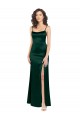 A-Line Scoop Neck Stretch Satin Long Hunter Formal Evening Gown / Prom Dress / Bridesmaid Dress Sydney
