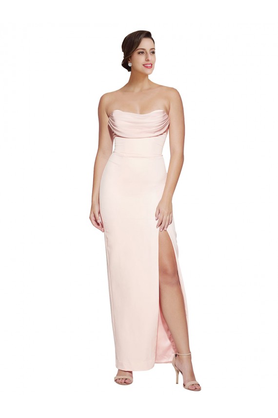 Mermaid Cowl Neck Stretch Satin Long Formal Evening Gown / Prom Dress / Bridesmaid Dress Sydney