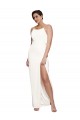 Sheath High Neck Stretch Satin Long Ivory Formal Evening Gown / Prom Dress / Bridesmaid Dress Sydney