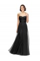 A-Line Sweetheart Tulle Long Black Bridesmaid Dress Sydney
