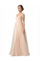 A-Line Sweetheart Tulle Long Nude Bridesmaid Dress Sydney