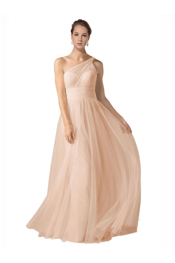A-Line Sweetheart Tulle Long Nude Formal Dress / Bridesmaid Dress Sydney