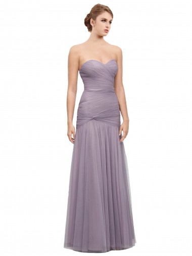 Mermaid Sweetheart Tulle Long Heather Bridesmaid Dress Sydney