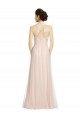 A-Line Spaghetti Straps Tulle Long Pink Bridesmaid Dress Sydney