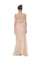 Sheath High Neck Tulle Long Blush Bridesmaid Dress Sydney