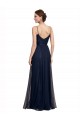 A-Line Spaghetti Straps Tulle & Lace Long Dark Navy Bridesmaid Dress Sydney