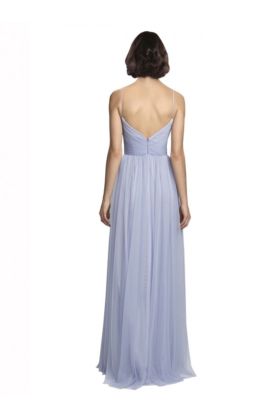 A-Line Sweetheart Tulle Long Lilac Bridesmaid Dress Sydney