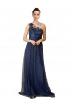 A-Line One Shoulder Tulle Sweep Train Dark Navy Bridesmaid Dress Sydney