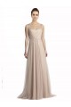 A-Line Square Neck Tulle Long Nude Bridesmaid Dress Sydney