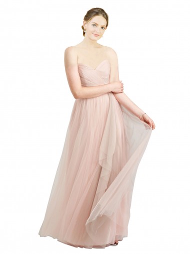 A-Line Sweetheart Tulle Long Pink Bridesmaid Dress / Evening Dress Sydney