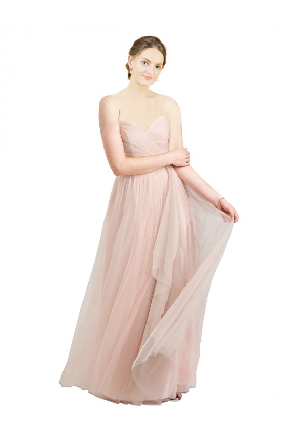 A-Line Sweetheart Tulle Long Pink Bridesmaid Dress / Evening Dress Sydney