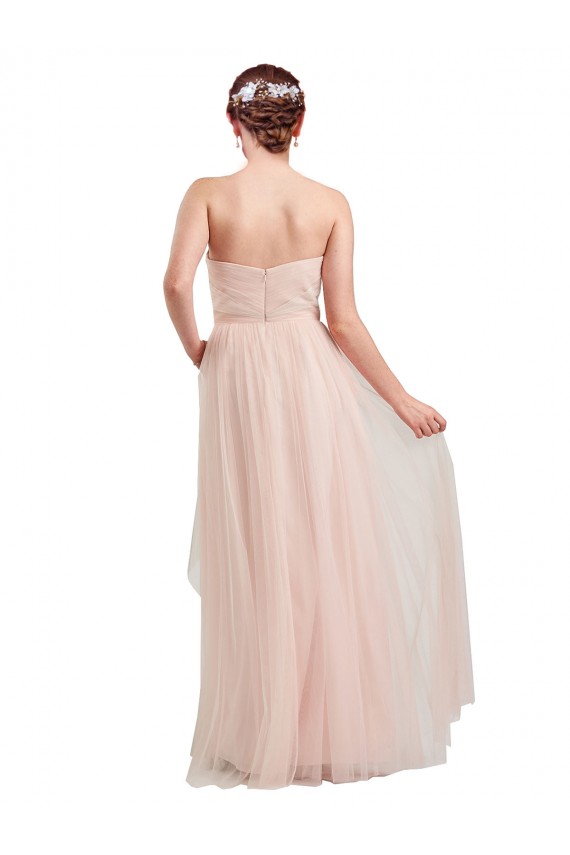 A-Line Sweetheart Tulle Long Pink Bridesmaid Dress / Evening Dress Sydney