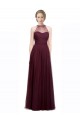 A-Line Sweetheart Tulle Long Red Bridesmaid Dress Sydney