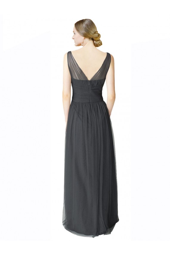 A-Line Sweetheart Tulle Long Pewter Formal Dress / Bridesmaid Dress Sydney