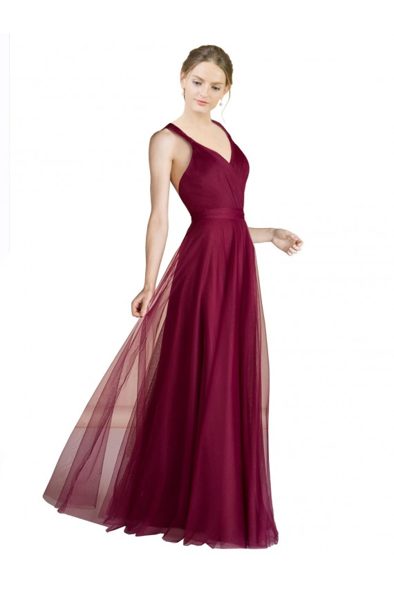 A-Line Sweetheart Tulle Long Bridesmaid Dress Sydney