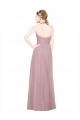 A-Line V-Neck Tulle Long Bridesmaid Dress Sydney