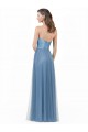 A-Line Strapless Satin & Tulle Long Bridesmaid Dress Sydney