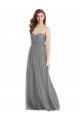 A-Line Sweetheart Tulle Long Slate Grey Bridesmaid Dress Sydney
