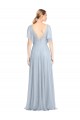 A-Line V-Neck Tulle Long Light Sky Blue Bridesmaid Dress / Evening Dress Sydney