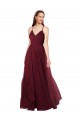 A-Line Sweetheart Tulle Long Burgundy Bridesmaid Dress Sydney