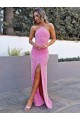 Sheath Halter Neck Velvet Sequins Long Shown Color Velvet Sequin Prom Dress / Evening Dress Sydney