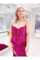 Sheath Sweetheart Velvet Sequins Sweep Train Shown Color Velvet Sequin Prom Dress / Evening Dress Sydney