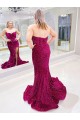 Sheath Sweetheart Velvet Sequins Sweep Train Shown Color Velvet Sequin Prom Dress / Evening Dress Sydney
