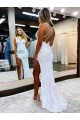 Sheath V-Neck Velvet Sequins Long Shown Color Velvet Sequin Prom Dress / Evening Dress Sydney