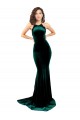 Mermaid High Neck Stretch Velvet Sweep Train Dark Green Formal Evening Gown / Prom Dress / Bridesmaid Dress Sydney