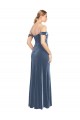 A-Line Strapless Stretch Velvet Long Dusty Blue Prom Dress / Bridesmaid Dress Sydney