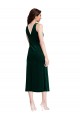 Sheath Cowl Neck Stretch Velvet Midi Length Dark Green Evening Gown / Prom Dress / Bridesmaid Dress Sydney
