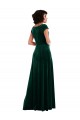 A-Line Cowl Neck Stretch Velvet Long Dark Green Black Tie Evening Gown / Prom Dress / Bridesmaid Dress Sydney