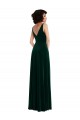 A-Line V-Neck Stretch Velvet Long Dark Green Bridesmaid Dress / Evening Dress Sydney