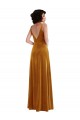 Trumpet V-Neck Stretch Velvet Long Gold Semi Formal Evening Dress / Prom Dress / Bridesmaid Dress Sydney