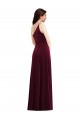 Trumpet One Shoulder Stretch Velvet Long Burgundy Black Tie Evening Gown / Prom Dress / Bridesmaid Dress Sydney