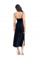Column Cowl Neck Stretch Velvet Midi Length Dark Navy Formal Evening Gown / Prom Dress / Bridesmaid Dress Sydney