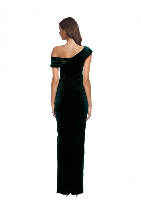 Sheath Sweetheart Stretch Velvet Long Dark Green High Low Evening Gown / Prom Dress / Bridesmaid Dress Sydney